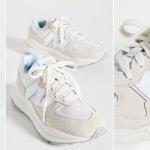 5740 New Balance White Sneakers
